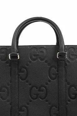 Gucci BLACK Monogrammed shopper bag