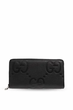 Gucci BLACK Monogrammed wallet