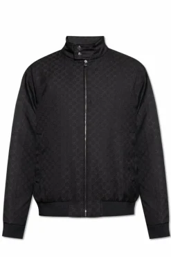 Gucci BLACK Padded jacket with stand-up collar