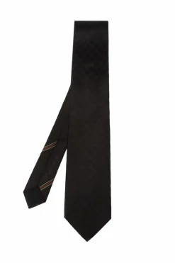 Gucci BLACK Patterned logo tie