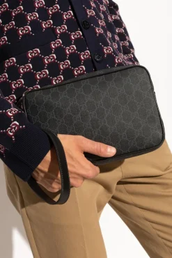 Gucci BLACK Pouch with wrist strap