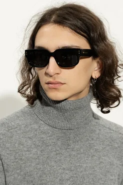 Gucci BLACK Rectangular frame sunglasses