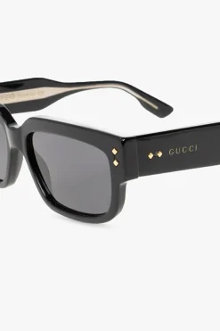 Gucci BLACK Rectangular frame sunglasses