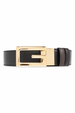 Gucci BLACK Reversible belt