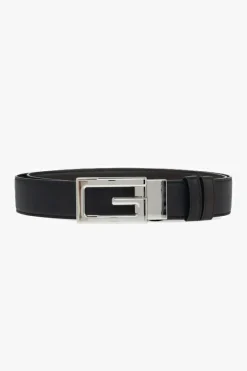 Gucci BLACK Reversible belt