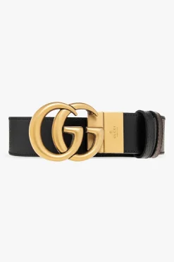 Gucci BLACK Reversible belt