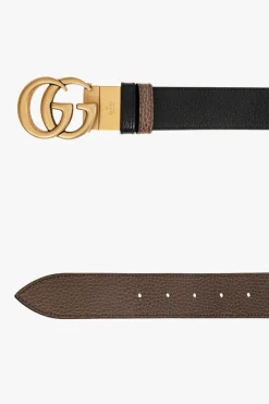 Gucci BLACK Reversible belt