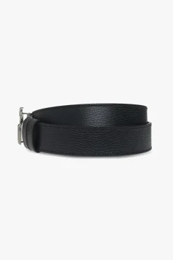 Gucci BLACK Reversible belt with logo