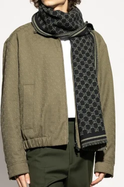 Gucci BLACK Scarf with monogram