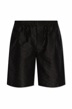 Gucci BLACK Shorts with GG pattern