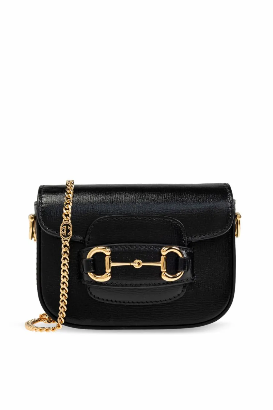 Gucci BLACK Shoulder bag Horsebit 1955 Super Mini