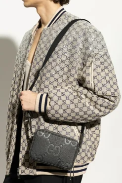 Gucci BLACK Shoulder bag Jumbo GG Super Mini