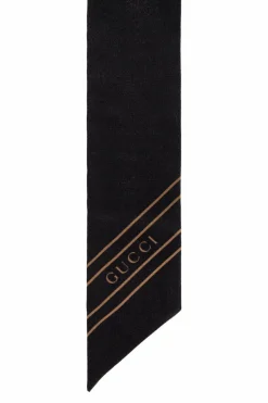 Gucci BLACK Silk scarf