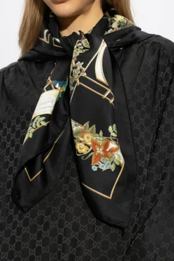 Gucci BLACK Silk shawl