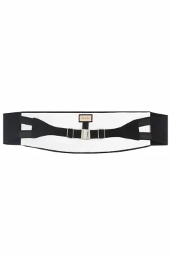 Gucci BLACK Silk tuxedo belt