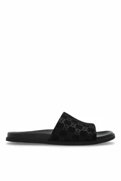 Gucci BLACK Suede slippers