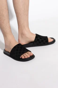 Gucci BLACK Suede slippers