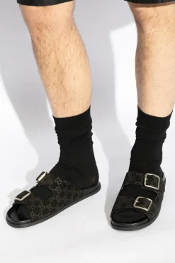 Gucci BLACK Suede slippers