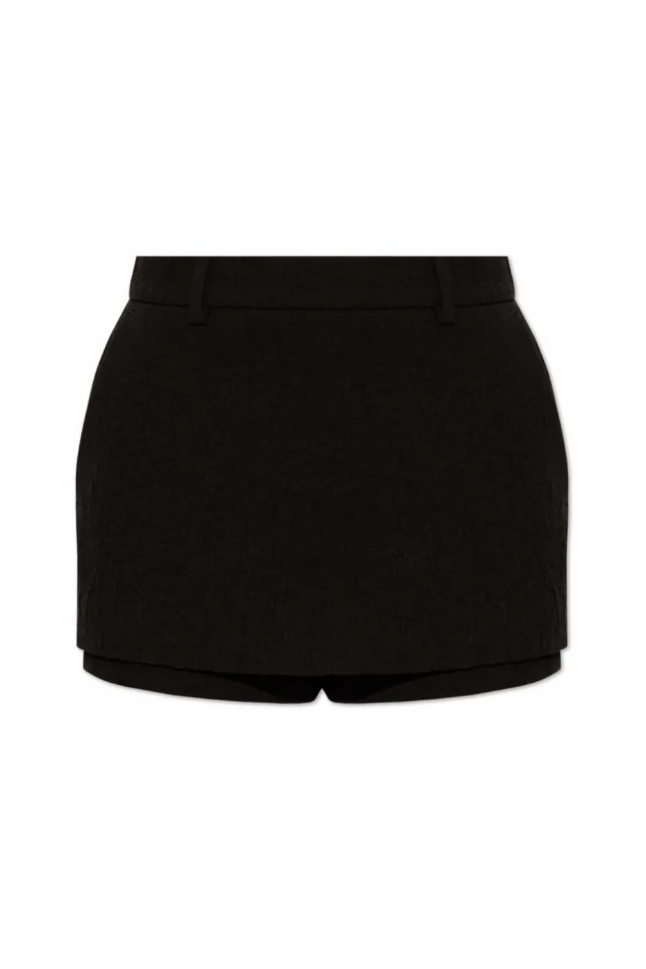 Gucci BLACK Textured pattern skort