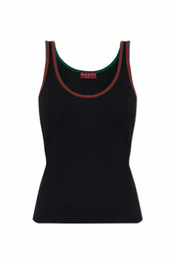 Gucci BLACK Top with signature Web stripe