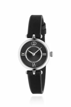 Gucci BLACK Watch on leather strap