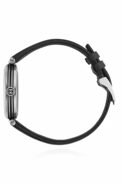 Gucci BLACK Watch with leather strap