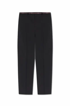 Gucci BLACK Wool trousers with crease