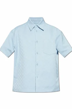 Gucci BLUE GG pattern shirt