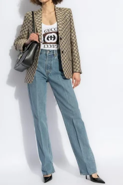 Gucci BLUE Jeans with a `vintage` effect