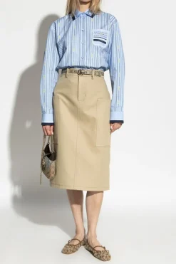 Gucci BLUE Striped pattern shirt