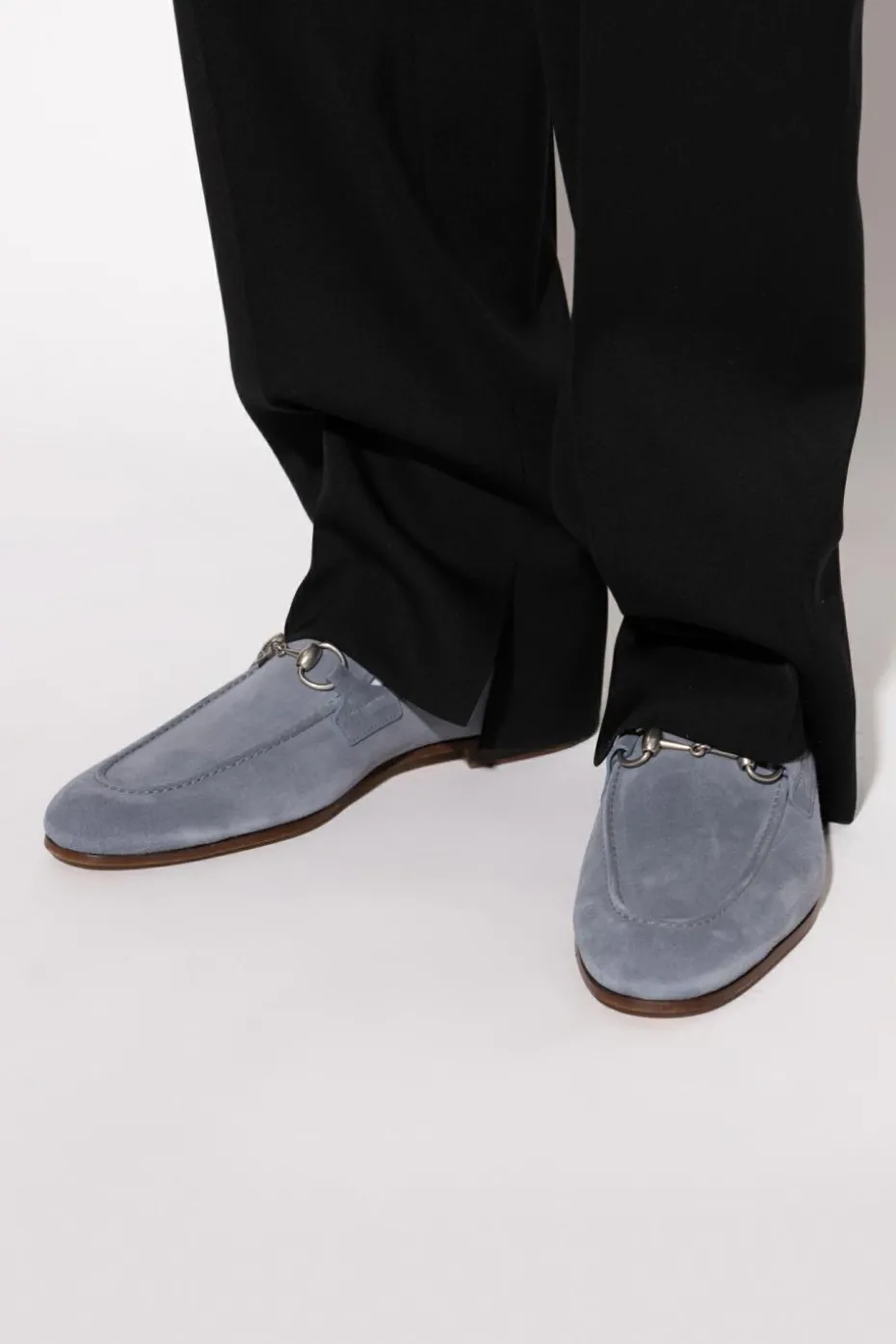 Gucci BLUE Suede loafers shoes