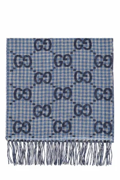 Gucci BLUE Wool scarf