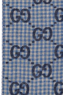 Gucci BLUE Wool scarf