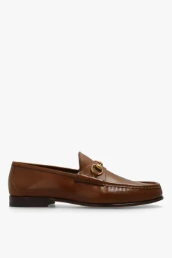 Gucci BROWN ‘1953 Horsebit’ leather loafers
