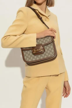 Gucci BROWN '1955 Horsebit' shoulder bag