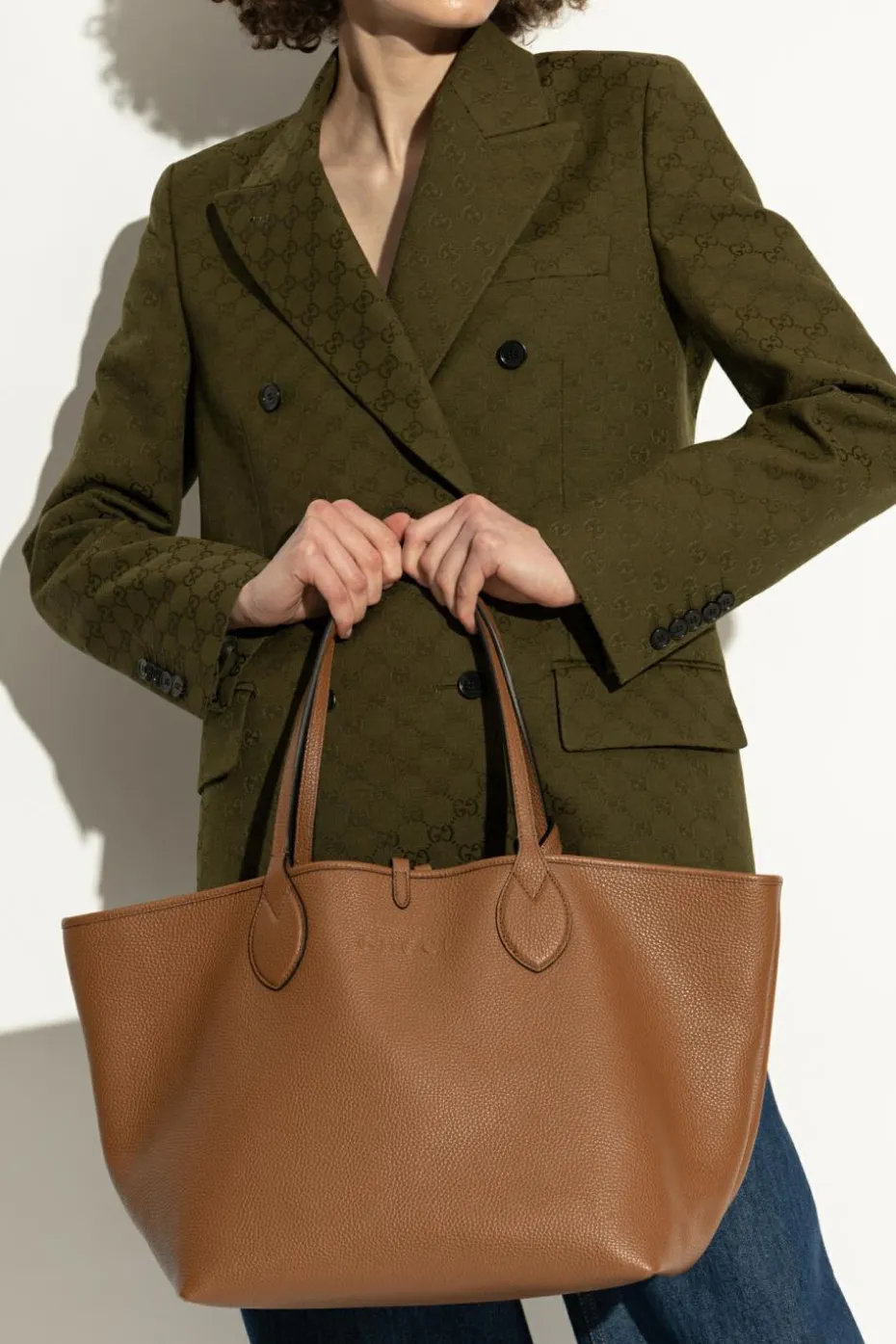 Gucci BROWN Double-sided "Totissima Large" shopper bag