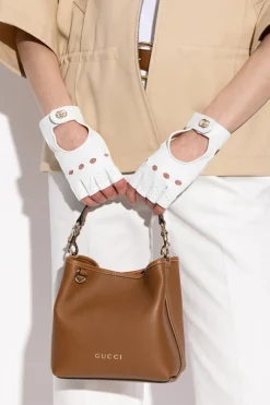 Gucci BROWN Handbag 'GG Emblem Mini'