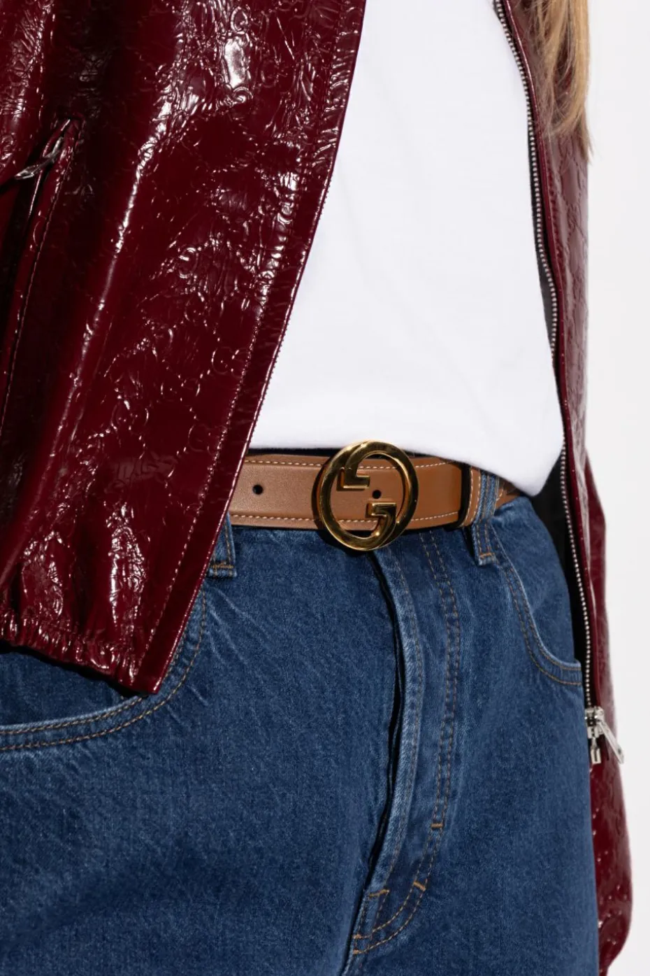 Gucci BROWN Leather belt