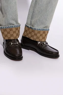 Gucci BROWN Loafers with horsebit