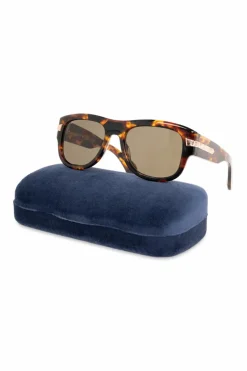 Gucci BROWN Logo-engraved sunglasses