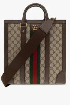 Gucci BROWN āOphidia Mediumā shopper bag