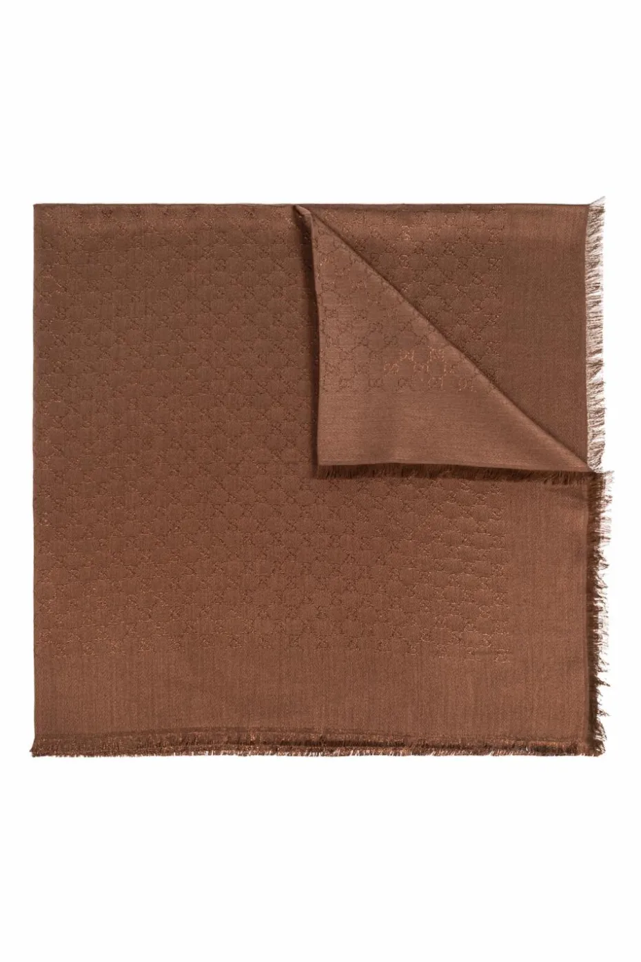 Gucci BROWN Scarf with lurex thread