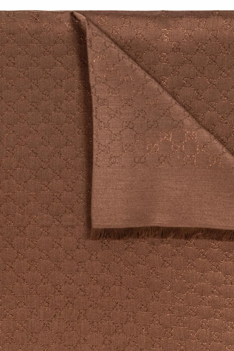 Gucci BROWN Scarf with lurex thread