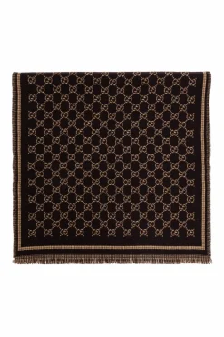Gucci BROWN Scarf with monogram