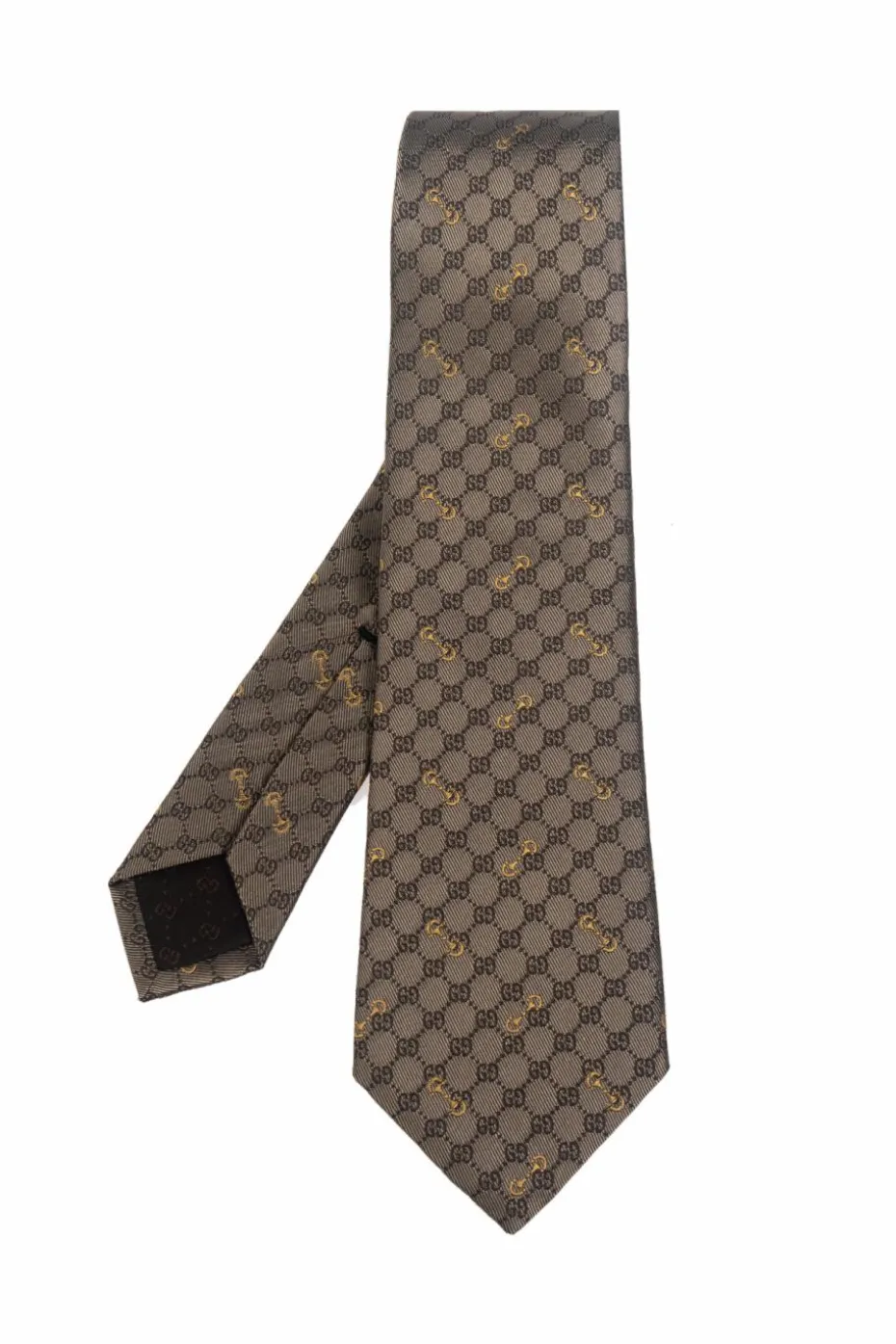 Gucci BROWN Silk tie