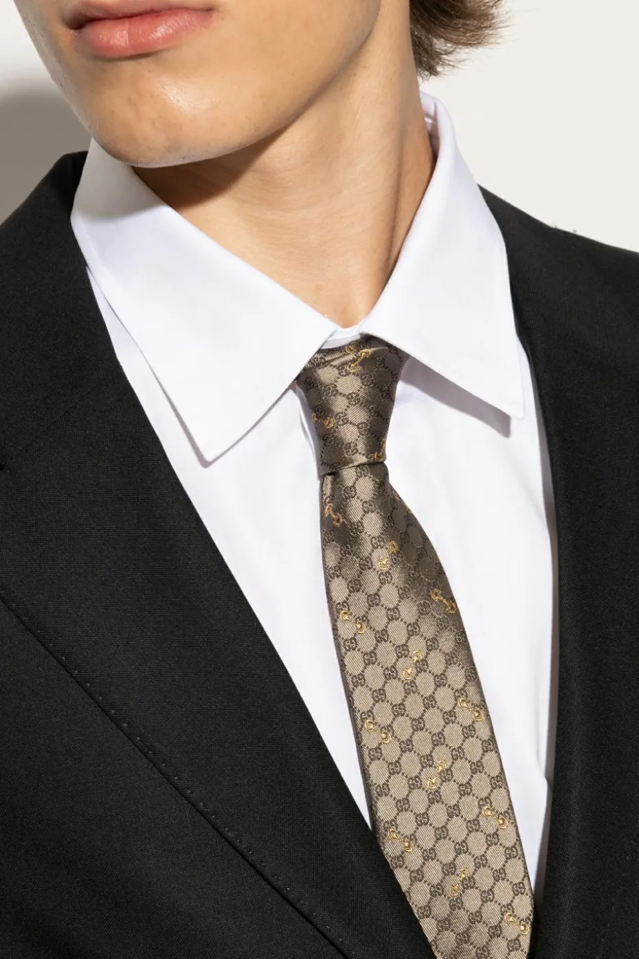 Gucci BROWN Silk tie