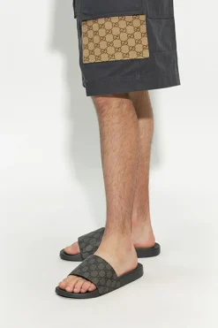 Gucci BROWN Slides with monogram