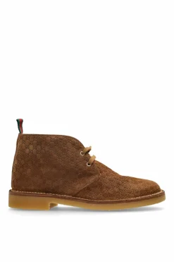 Gucci BROWN Suede ankle boots
