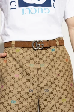 Gucci BROWN Suede belt