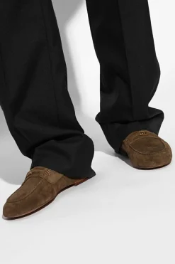 Gucci BROWN Suede loafers